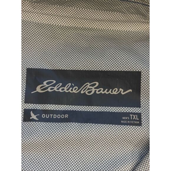 Eddie Bauer weatheredge lightweight jacket blue full zip hooded men’s XL TALL - Picture 5 of 14